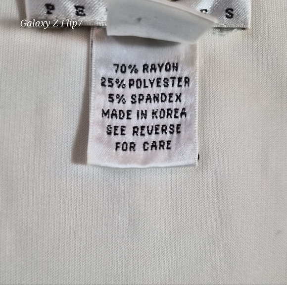 ​Talbots Petites White Beaded Neckline Short Sleeve Top Size LP - Picture 3 of 9